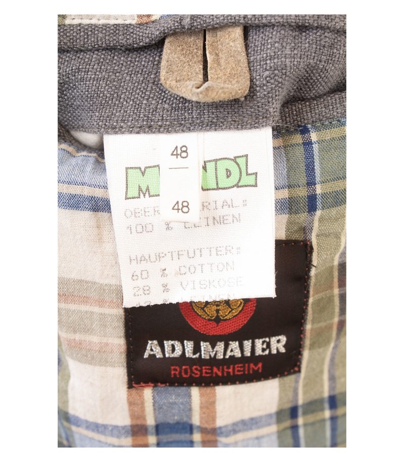 MEINDL Herren Jacke Trachtenjacke Janker Gr. 48 Grau Leinen – Foto 10