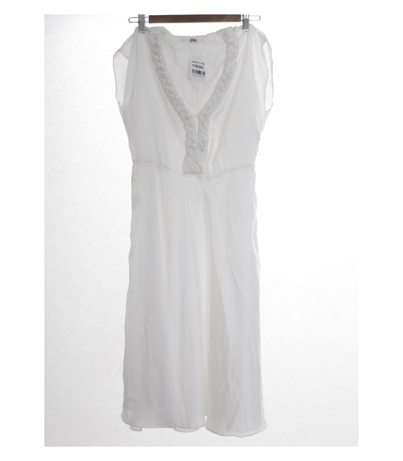 pierre cardin Damen Kleid Gr. DE 36 Weiß Satin – Foto 1