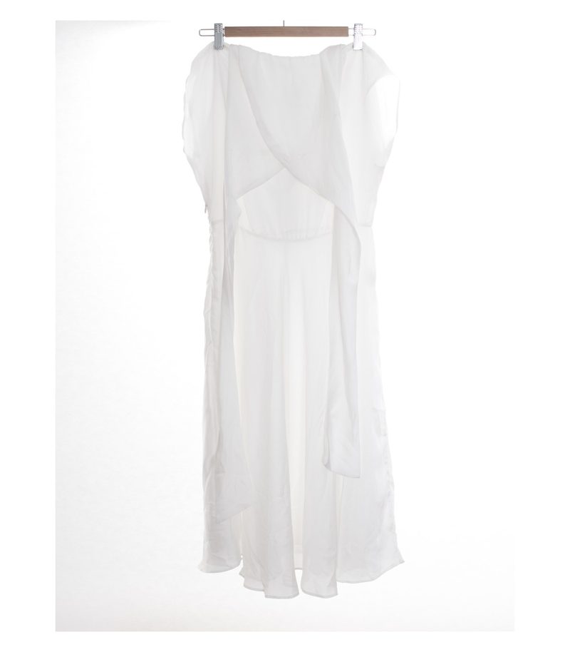 pierre cardin Damen Kleid Gr. DE 36 Weiß Satin – Foto 2
