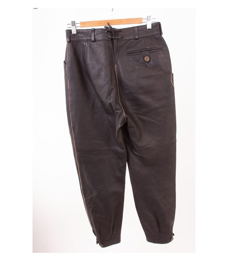SPIETH & WENSKY Damen Hose Trachtenhose Lederhose Gr. DE 38 Schwarz Leder – Foto 2