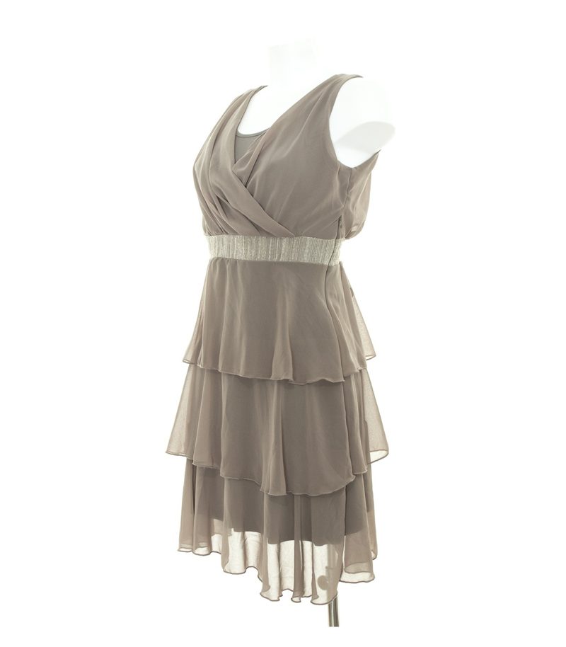 RINASCIMENTO Damen Kleid Cocktailkleid Gr. S Taupe – Foto 2