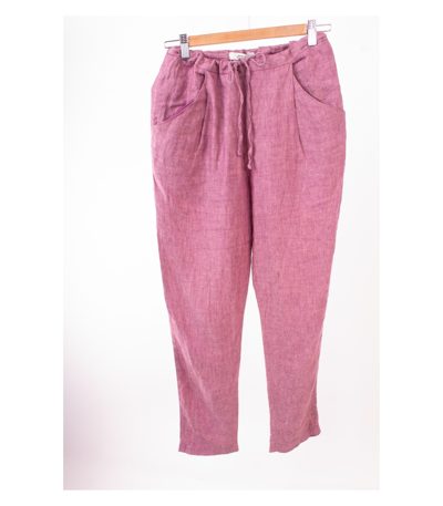 0039 ITALY Damen Hose Gr. XS Leinen