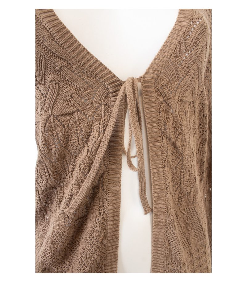 roberto collina Damen Strickjacke Pullover Beigebraun Gr. XL Baumwolle – Foto 5