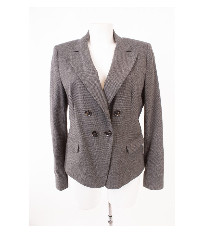 HUGO BOSS Damen Blazer Doppelreihig Gr. DE 42 Modell Oleksana Orange Grau Wolle – Foto 1