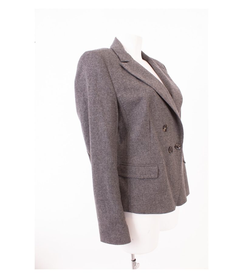 HUGO BOSS Damen Blazer Doppelreihig Gr. DE 42 Modell Oleksana Orange Grau Wolle – Foto 2