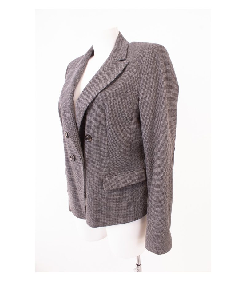 HUGO BOSS Damen Blazer Doppelreihig Gr. DE 42 Modell Oleksana Orange Grau Wolle – Foto 3