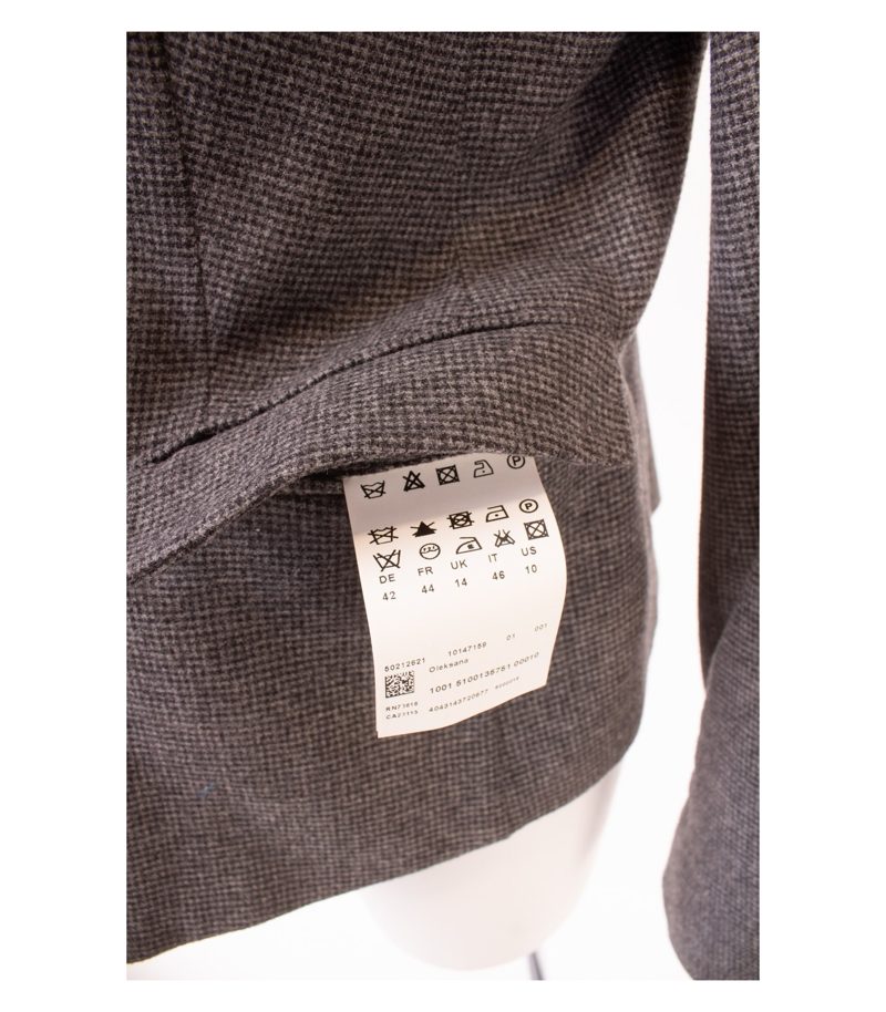 HUGO BOSS Damen Blazer Doppelreihig Gr. DE 42 Modell Oleksana Orange Grau Wolle – Foto 6