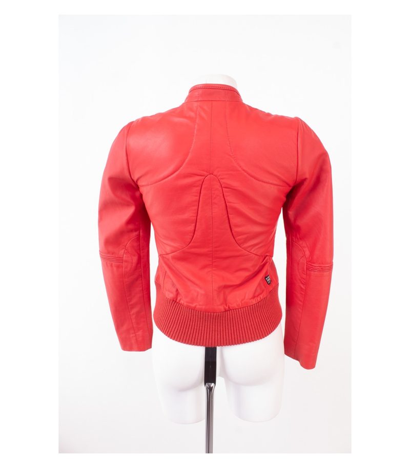 G Star RAW Damen Lederjacke Gr. XS Rot Leder – Foto 4