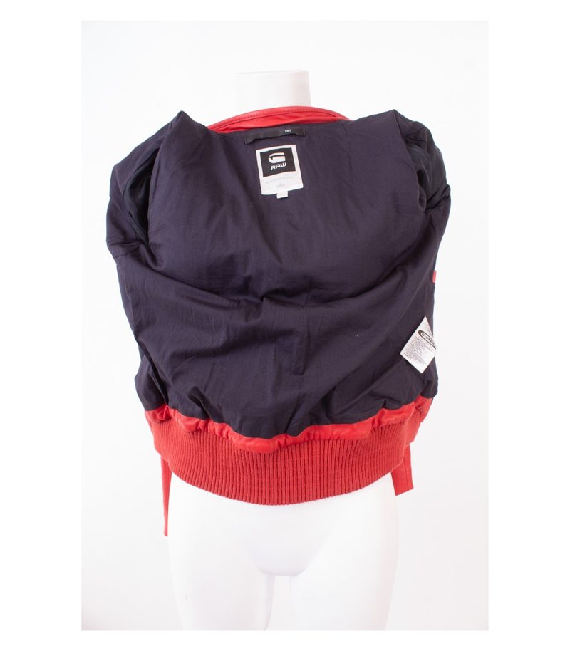 G Star RAW Damen Lederjacke Gr. XS Rot Leder – Foto 8