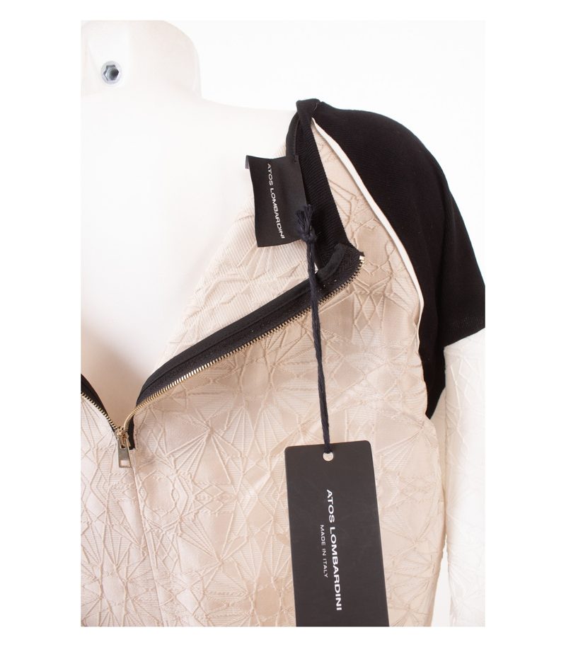 ATOS LOMBARDINI Damen Kleid Gr. IT 44 DE 38 Seide Neu – Foto 5