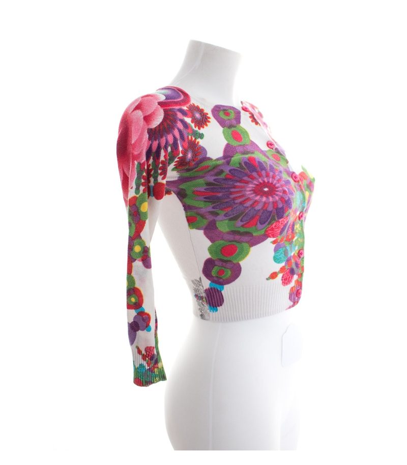 Desigual Mädchen Strickjacke Cardigan Gr. 5-6 Mehrfarbig Strick – Foto 2