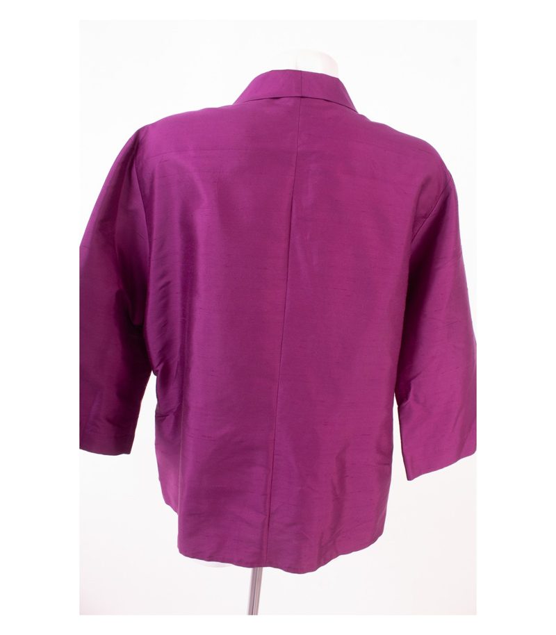 GERRY WEBER Damen Blazer Jackett Bluse Gr. DE 46 Violett Seide – Foto 4