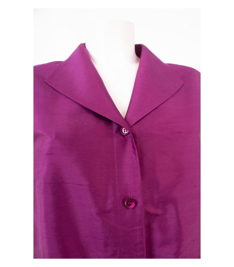 GERRY WEBER Damen Blazer Jackett Bluse Gr. DE 46 Violett Seide – Foto 5