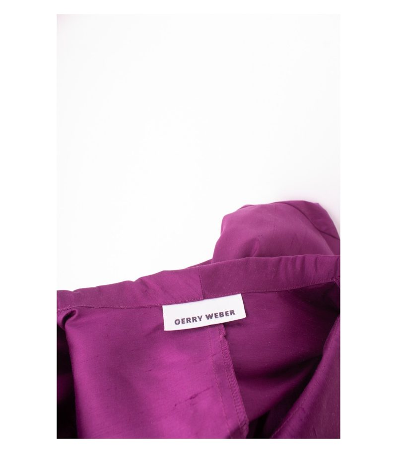 GERRY WEBER Damen Blazer Jackett Bluse Gr. DE 46 Violett Seide – Foto 6