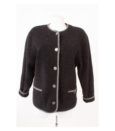 GIESSWEIN Mädchen Trachtenjacke Janker Anthrazitgrau Gr. 176 Reine Wolle