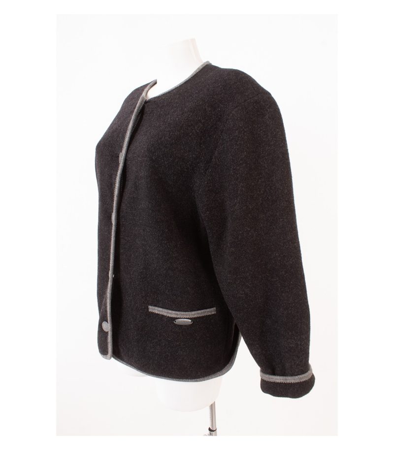 GIESSWEIN Mädchen Trachtenjacke Janker Anthrazitgrau Gr. 176 Reine Wolle – Foto 3