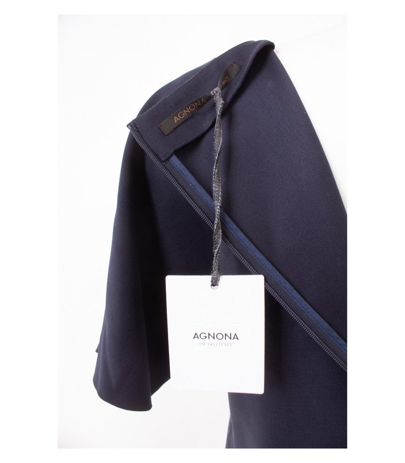AGNONA Damen Kleid Gr. IT 40 DE 34 Blau Wolle Neu – Foto 6