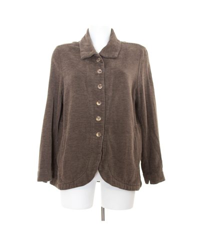 KANDIS & KANDISMANN Damen Jacke Gr. 3 DE 40 Lagenlook Braungrau