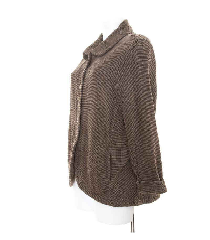 KANDIS & KANDISMANN Damen Jacke Gr. 3 DE 40 Lagenlook Braungrau – Foto 2