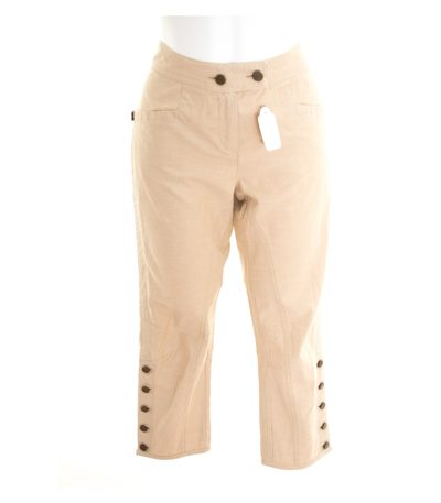 LAUREL Damen Jeans Caprihose Hose Gr. DE 36 Kurze Beige