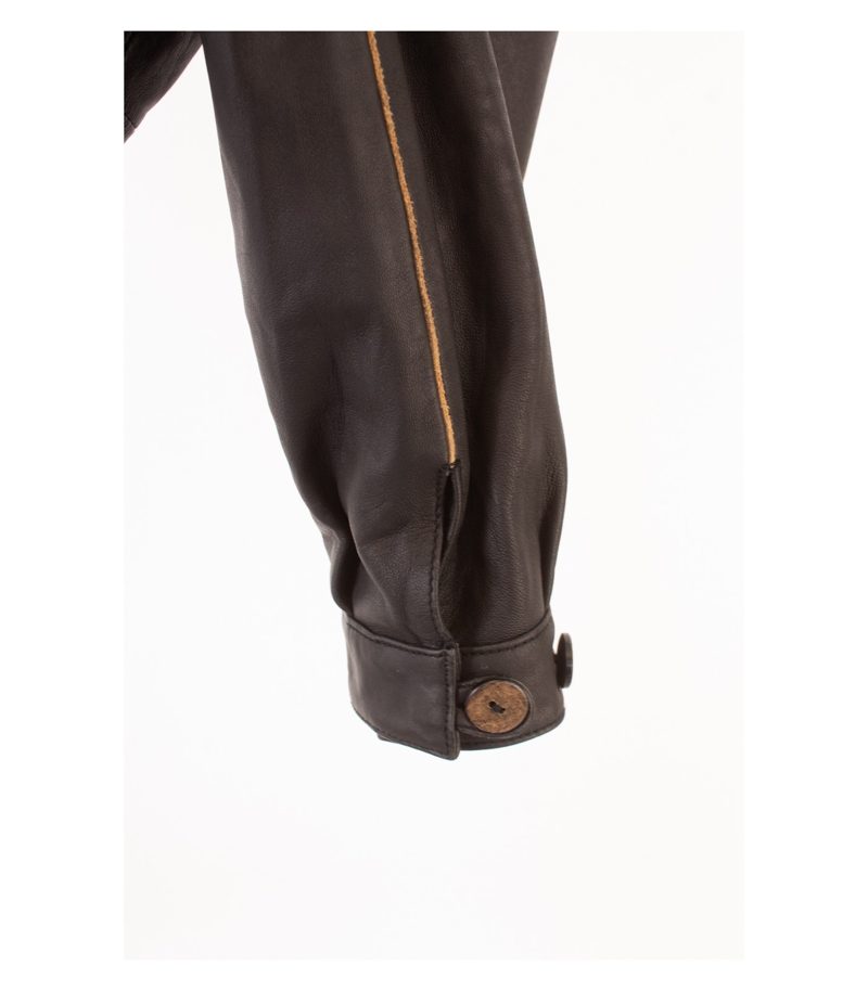 Spieth & Wensky Damen Trachtenhose Lederhose Gr. DE 34 Schwarz Leder – Foto 4
