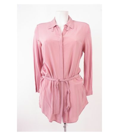 LACOSTE Damen Bluse Blusenkleid Longbluse Tunika Gr. 36 Rosa Seide