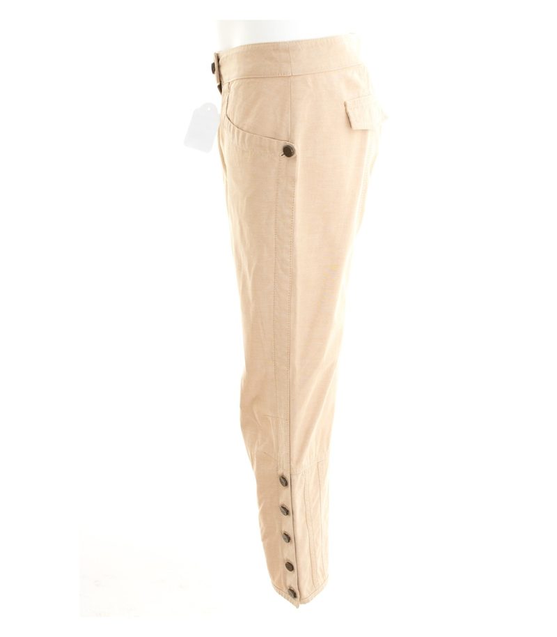 LAUREL Damen Jeans Caprihose Hose Gr. DE 36 Kurze Beige – Foto 2