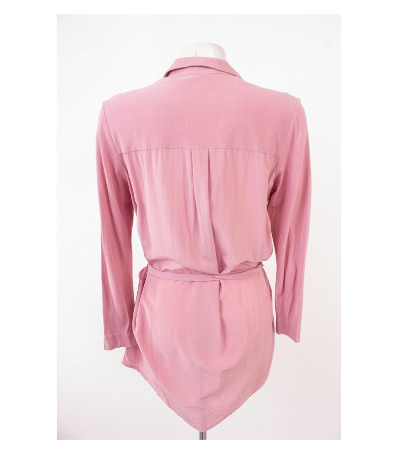 LACOSTE Damen Bluse Blusenkleid Longbluse Tunika Gr. 36 Rosa Seide – Foto 4