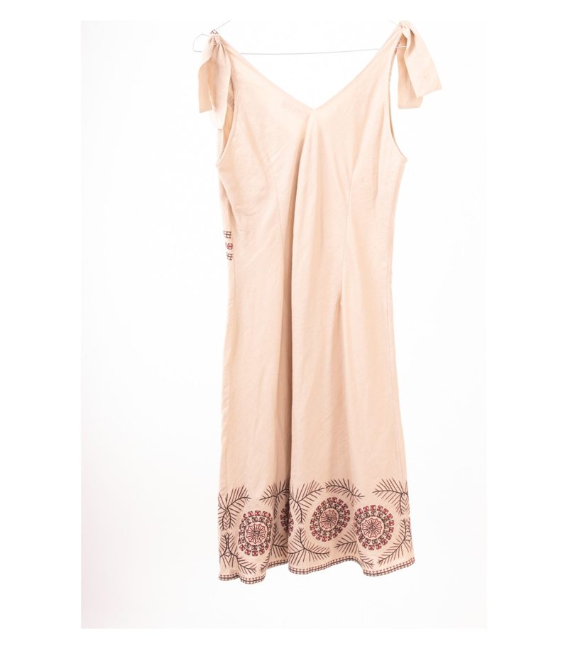 Tintoretto Damen Kleid Megrfarbig Gr. 38 Leinen Baumwolle – Foto 2
