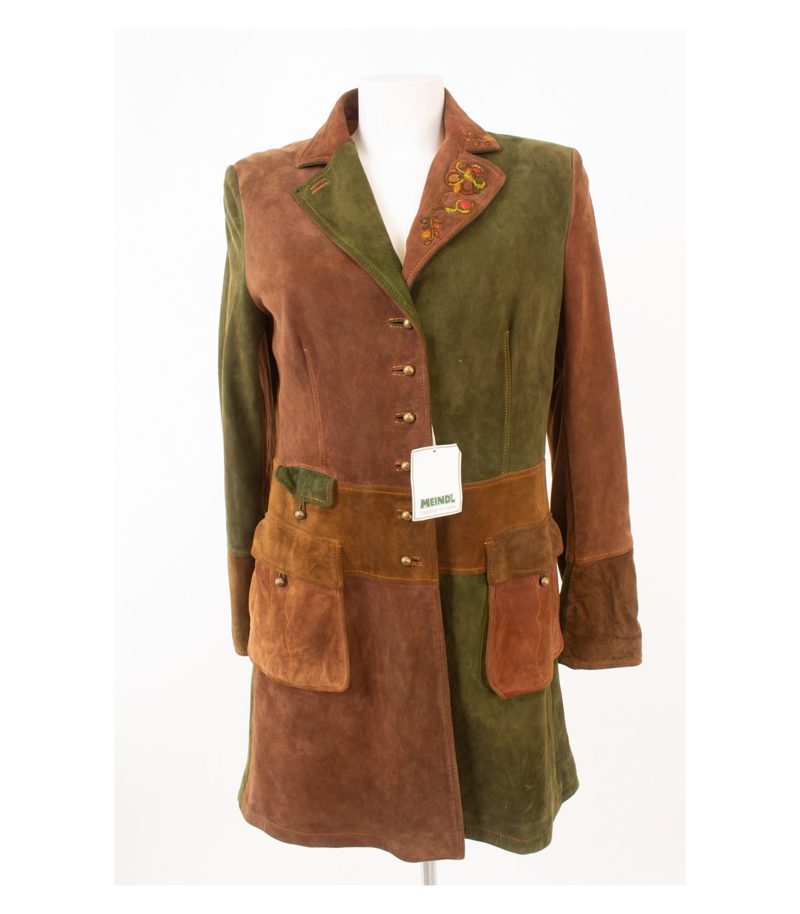 Meindl Couture Damen Trachten - Mantel Ledermantel Gr. DE 42 Leder Seide – Foto 1