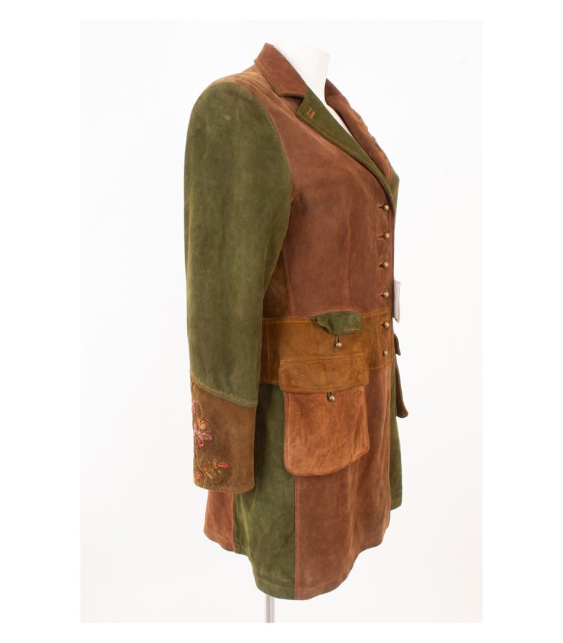 Meindl Couture Damen Trachten - Mantel Ledermantel Gr. DE 42 Leder Seide – Foto 2