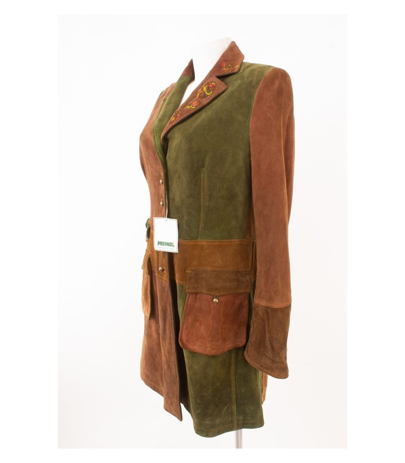 Meindl Couture Damen Trachten - Mantel Ledermantel Gr. DE 42 Leder Seide – Foto 3