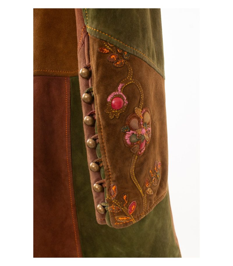 Meindl Couture Damen Trachten - Mantel Ledermantel Gr. DE 42 Leder Seide – Foto 5