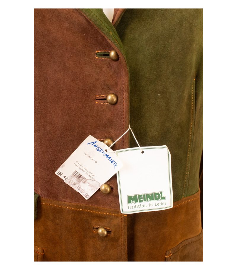 Meindl Couture Damen Trachten - Mantel Ledermantel Gr. DE 42 Leder Seide – Foto 6