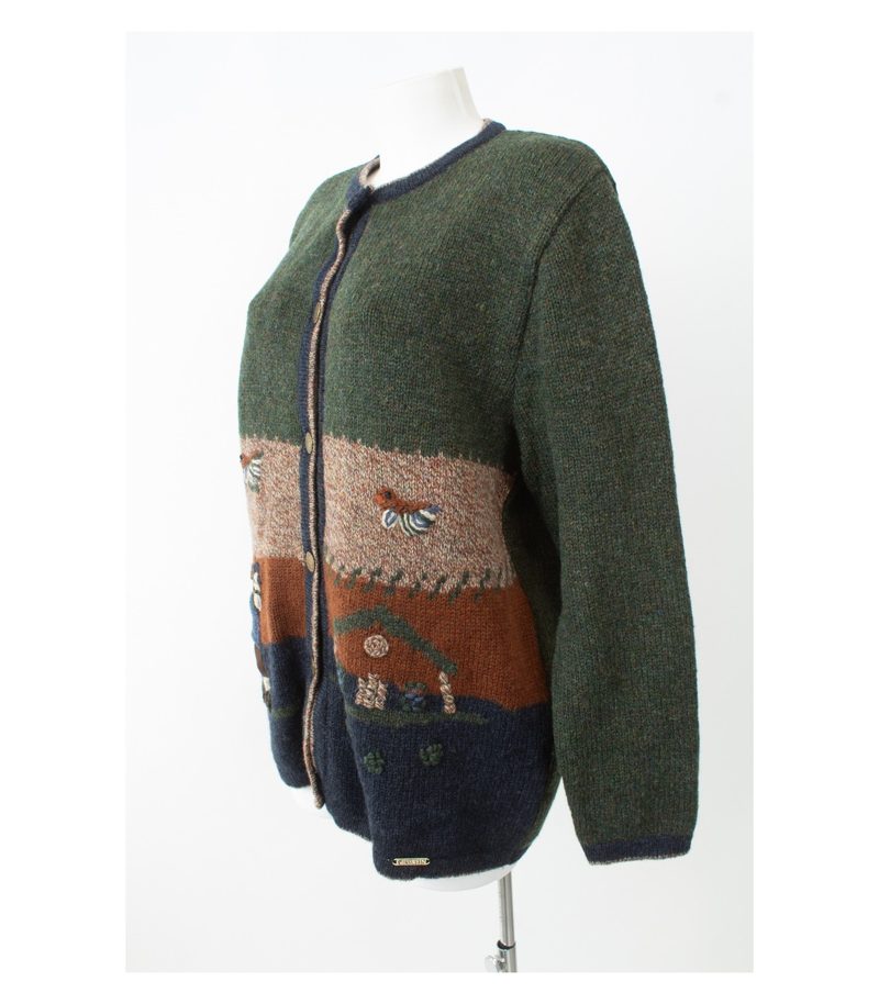 Giesswein Damen Trachtenjacke Janker Wolljacke Gr. DE 42 Reine Mehrfarbig Wolle – Foto 3