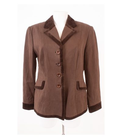 Ed Meier Damen Blazer Jackett Gr. DE 42 Braun Baumwolle