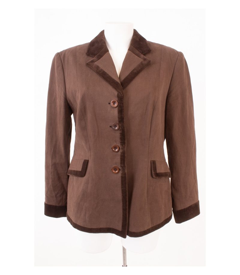Ed Meier Damen Blazer Jackett Gr. DE 42 Braun Baumwolle – Foto 1
