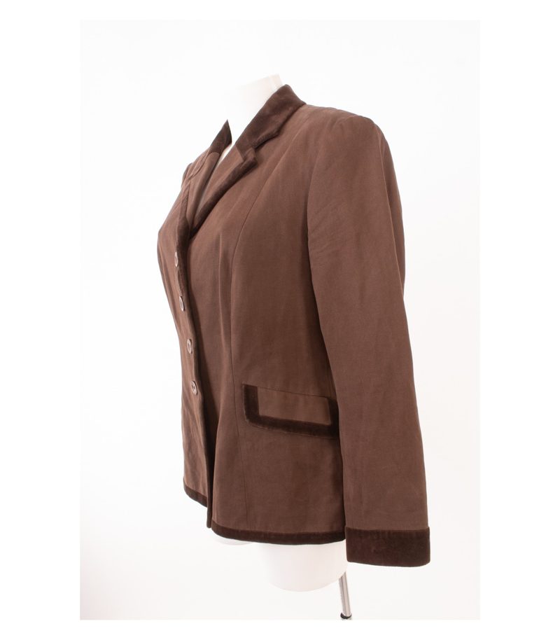 Ed Meier Damen Blazer Jackett Gr. DE 42 Braun Baumwolle – Foto 3