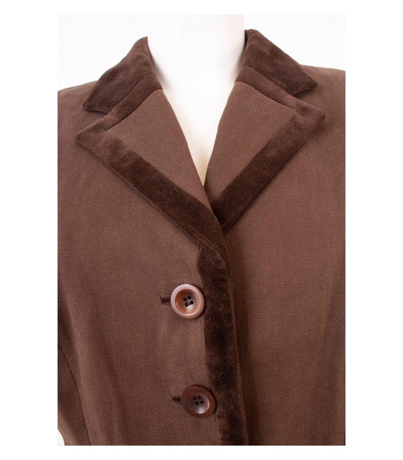Ed Meier Damen Blazer Jackett Gr. DE 42 Braun Baumwolle – Foto 5