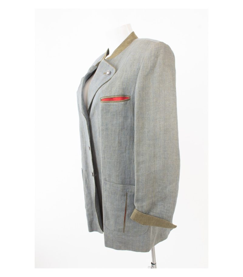 BAUER Damen Trachten - Jacke Janker Gr. DE 40 Mehrfarbig Leinen – Foto 3