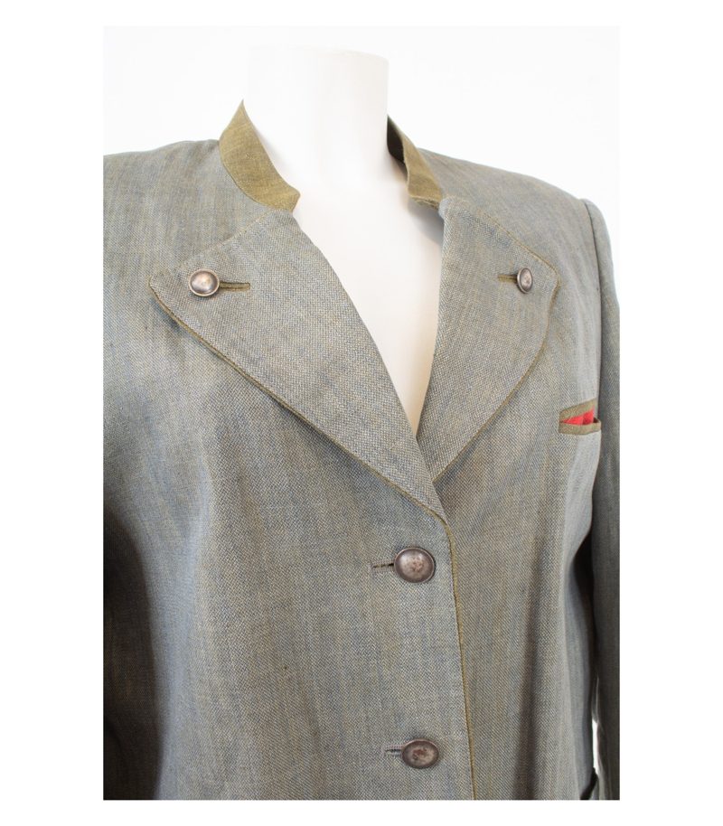 BAUER Damen Trachten - Jacke Janker Gr. DE 40 Mehrfarbig Leinen – Foto 5