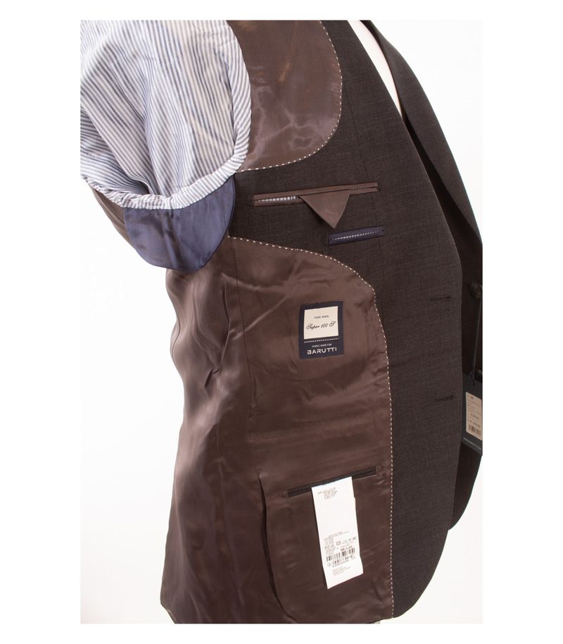 BARUTTI Herren Sakko Jackett Anthrazitgrau Gr. 98/L40 Super 100´S Wolle Neu – Foto 9