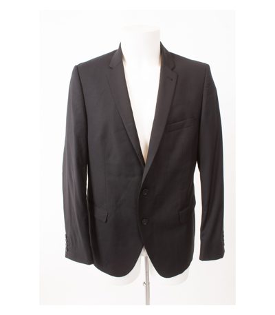 BENVENUTO Purple Herren Sakko Jackett Gr. 54 Reine Super 100´S Schwarz Wolle