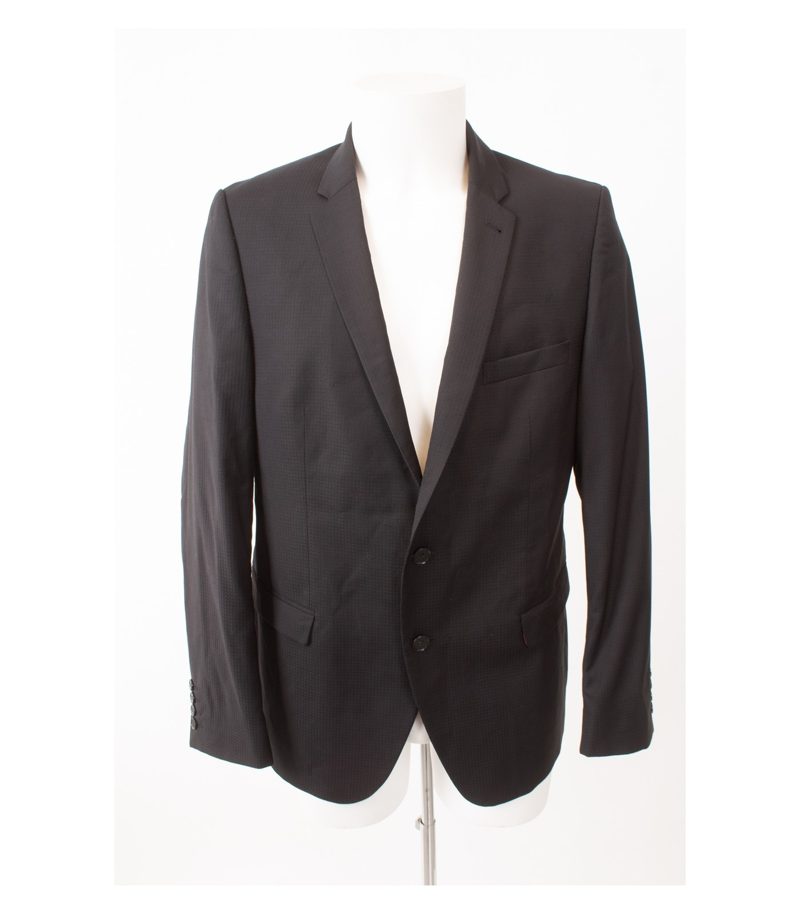 BENVENUTO Purple Herren Sakko Jackett Gr. 54 Reine Super 100´S Schwarz Wolle – Foto 1