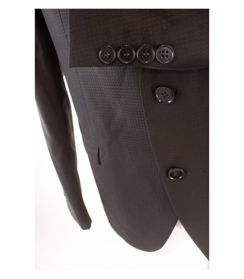 BENVENUTO Purple Herren Sakko Jackett Gr. 54 Reine Super 100´S Schwarz Wolle – Foto 5