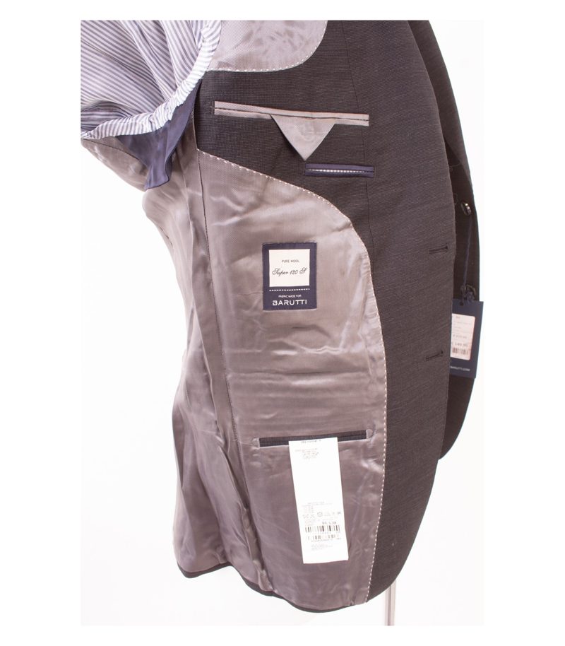 BARUTTI Herren Sakko Jackett Reine Super 120´S Gr. 94 Grau Wolle Neu – Foto 9