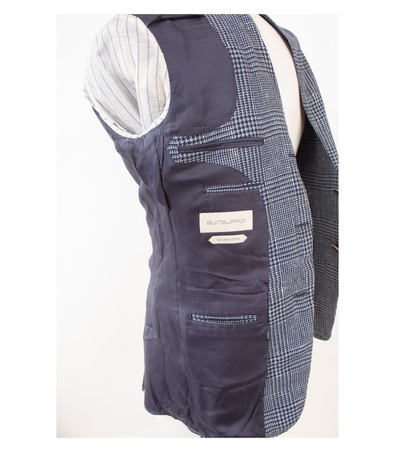 SUITSUPPLY Herren Sakko Jackett WASHINGTON FL Gr. 48 Seide Leinen Baumwolle – Foto 8
