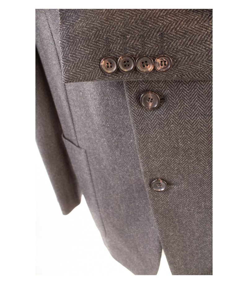 PAL ZILERI Herren Sakko Jackett Gr. 52 R Drop 8 Grau Wolle Kaschmir Cashmere – Foto 5