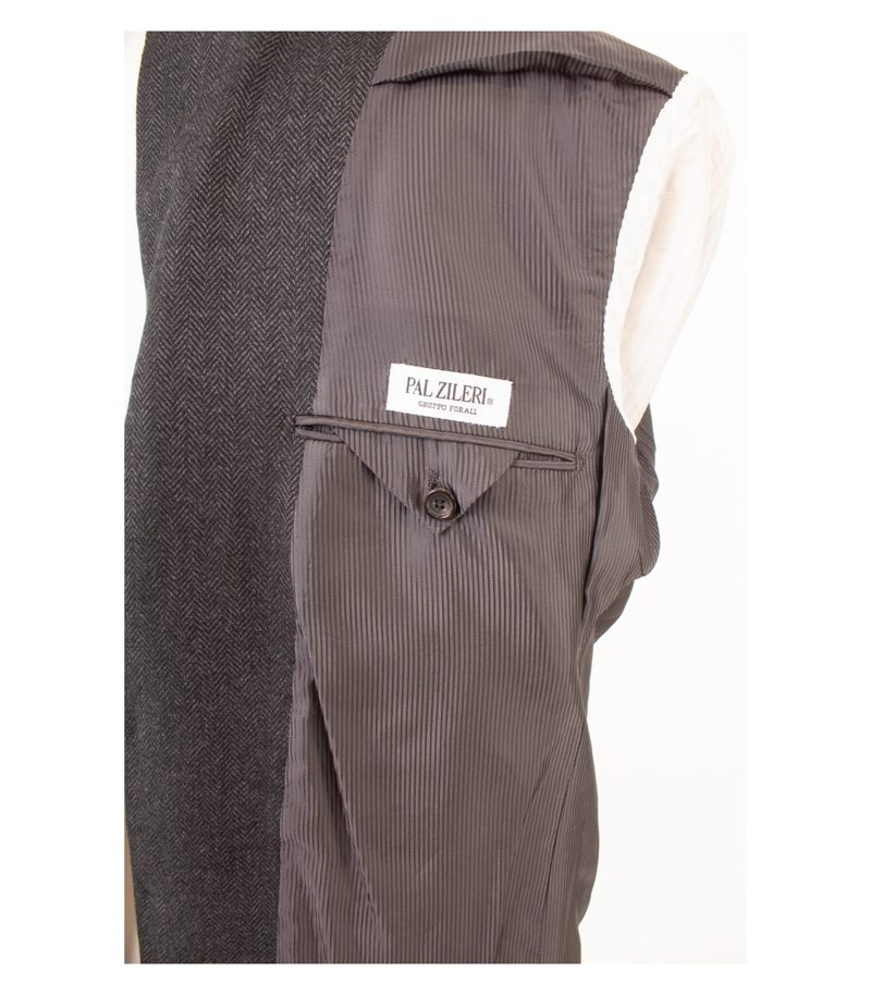 PAL ZILERI Herren Sakko Jackett Gr. 52 R Drop 8 Grau Wolle Kaschmir Cashmere – Foto 7