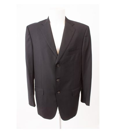 Ermenegildo Zegna Herren SU MISURA Sakko Jackett Gr. 52 L Drop 7 Schwarz Wolle